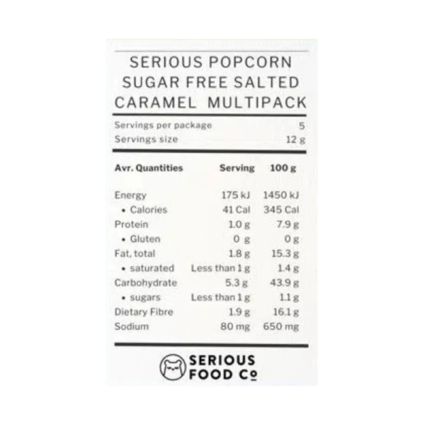 Serious Popcorn Salted Caramel Sugar Free - Image 2