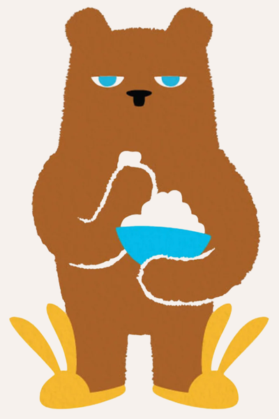 Serious Popcorn Icons serious bear mascot